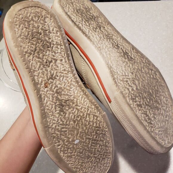 Tommy Bahama Calderon Venetian Leather Canvas Slip-On Drivers Tan Men's US 7.5 - Picture 6 of 7